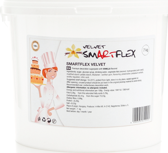 Smartflex Velvet Vanilka 7 kg (Potahovací a modelovací hmota na dorty) Smartflex