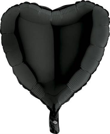 Nafukovací balónek černé srdce 46 cm Grabo