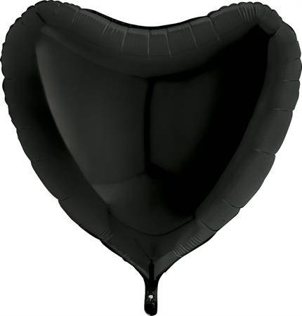 Nafukovací balónek černé srdce 91 cm Grabo