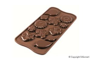 Silikonová forma na čokoládu jaro na zahradě Silikomart