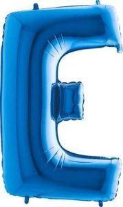 Nafukovací balónek písmeno E modré 102 cm Grabo