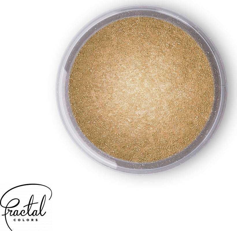 Jedlá prachová perleťová barva Fractal - Antique Gold (3