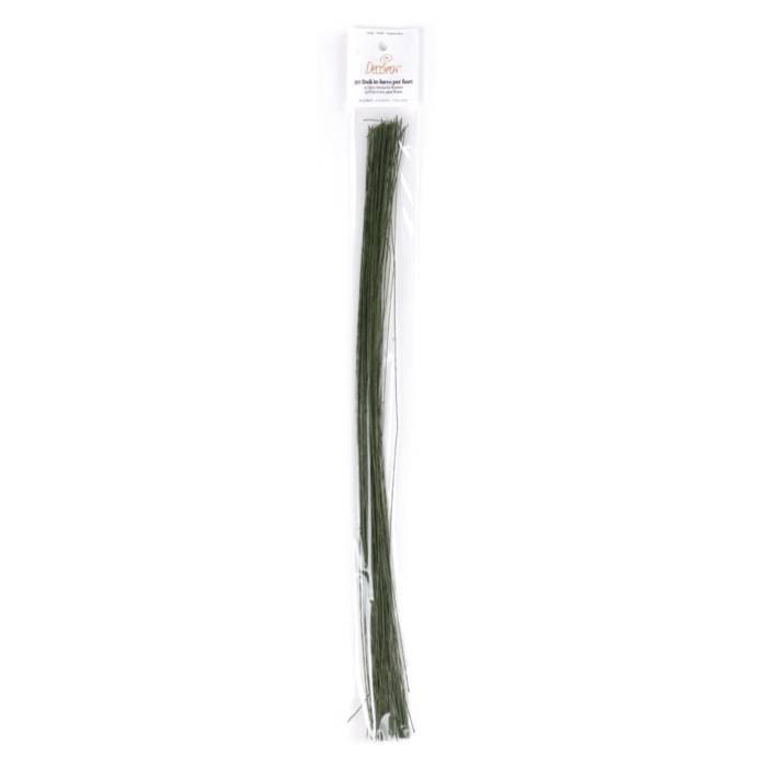 Květinové drátky zelené slabé 50ks 40cm Decora