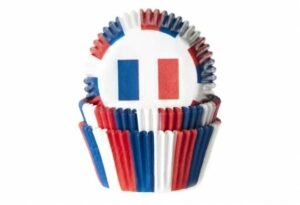 Papírový košíček na muffiny vlajka Francie 50ks