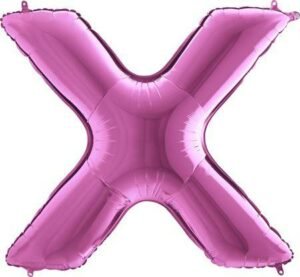 Nafukovací balónek písmeno X růžové 102 cm Grabo