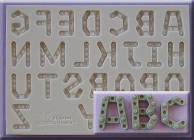 Silikonová formička velká abeceda - stavebnice Alphabet Moulds