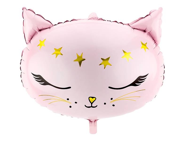 Fóliový balónek kočka růžová 48x36cm PartyDeco