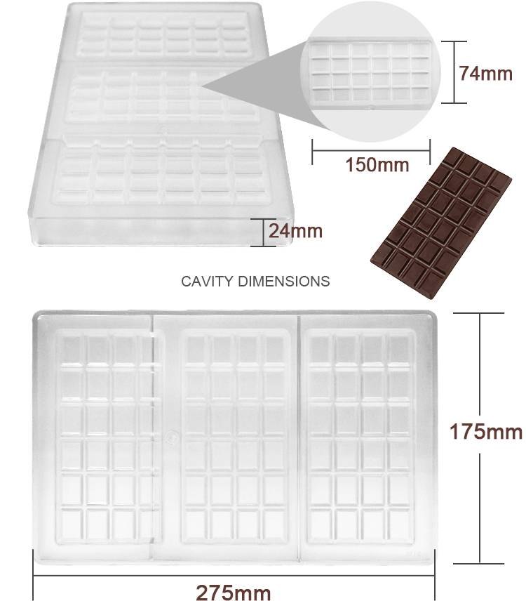 Forma na čokoládu - tabulka Cakesicq