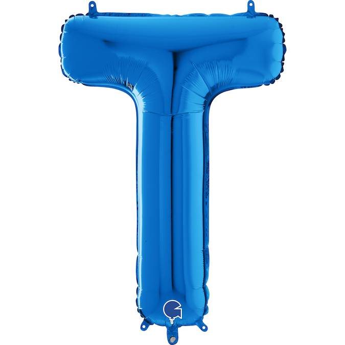 Nafukovací balónek písmeno T modrá 66 cm Grabo