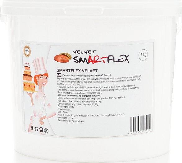 Smartflex Velvet Mandle 7 kg (Potahovací a modelovací hmota na dorty) Smartflex