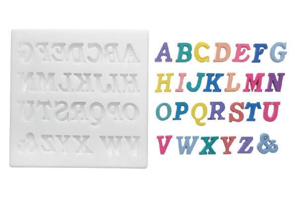 Silikonová formička abeceda 18x15mm Silikomart