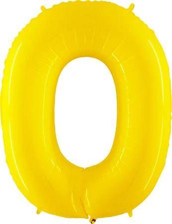 Nafukovací balónek číslo 0 žlutý 102cm extra velký Grabo