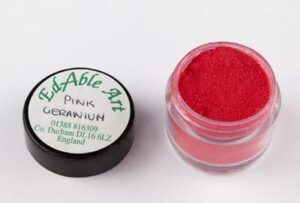 Prachová barva Pink Geranium Edable Art