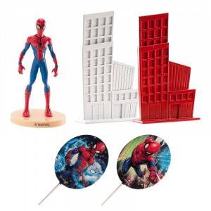 Figurka na dort Spiderman a město Dekora