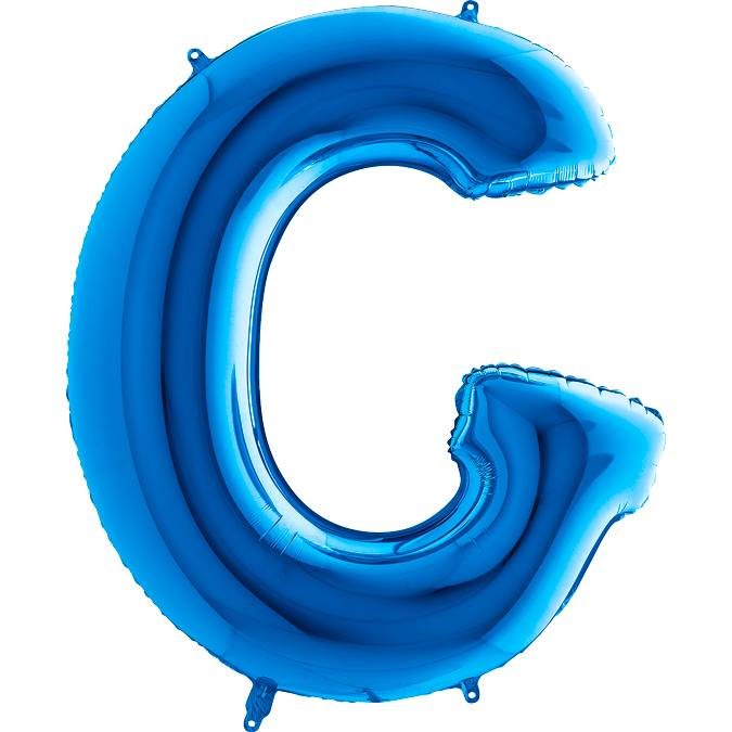 Nafukovací balónek písmeno G modré 102 cm Grabo