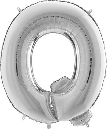 Nafukovací balónek písmeno Q stříbrné 102 cm Grabo