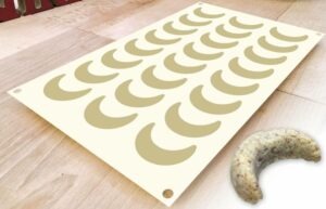 Silikonová pečící forma na vanilkové rohlíčky 29x17