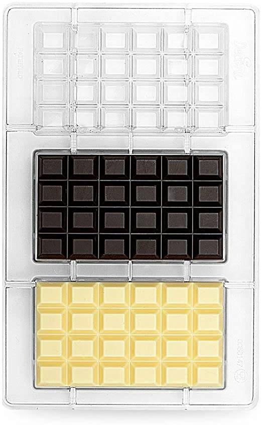 Polykarbonátová forma na čokoládu tabulka čokolády Decora
