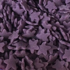 Cukrové zdobení fialové hvězdy 60g Scrumptious