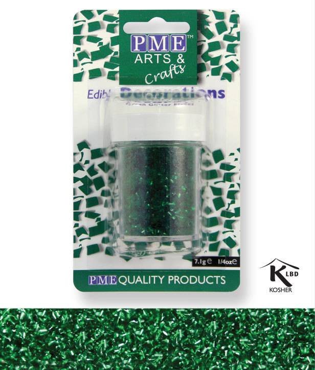 Sypání Glitter Flakes - zelené PME