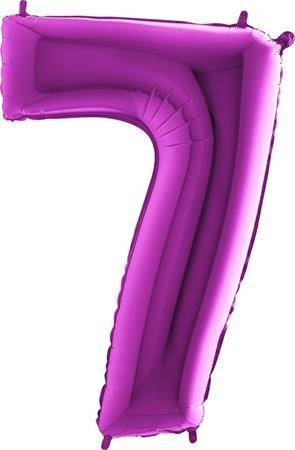 Nafukovací balónek číslo 7 fialový 102cm extra velký Grabo