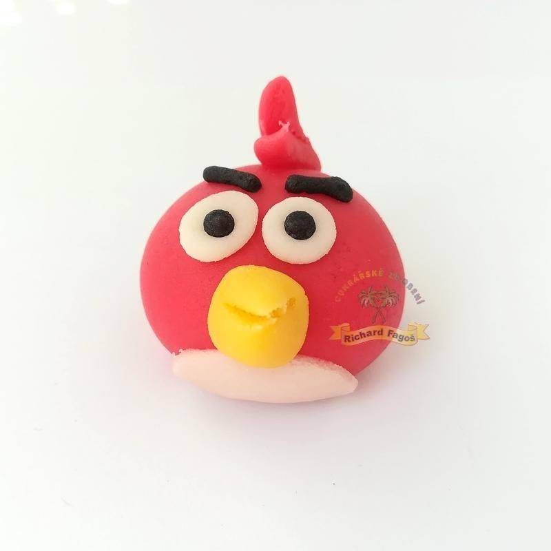 Figurka na dort Angry Birds Red 4cm  z kokosové hmoty Fagos