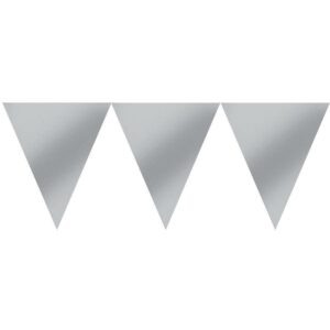 Girlanda stříbrné vlaječky 457 x 17