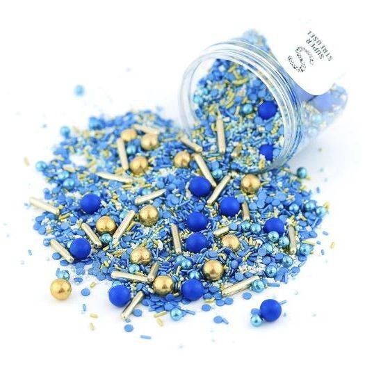 Cukrové zdobení 90g modré konfety Super Streusel