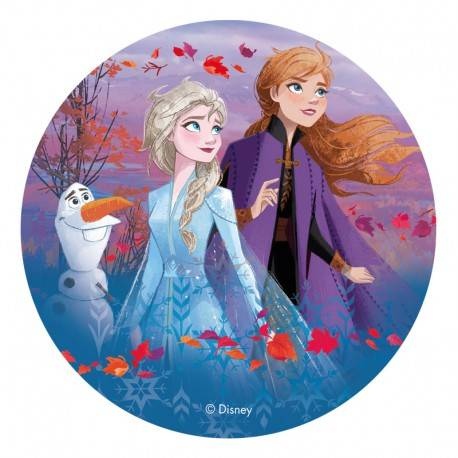 Jedlý papír Frozen 2 Anna A Elsa a Olaf 20cm Dekora