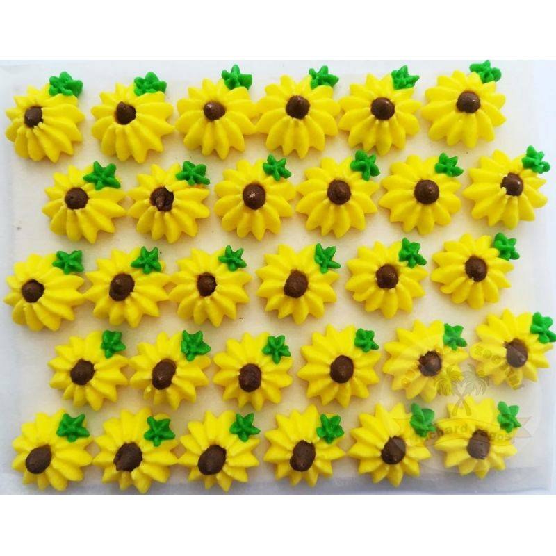 Cukrové květy slunečnice na platíčku 30ks Fagos