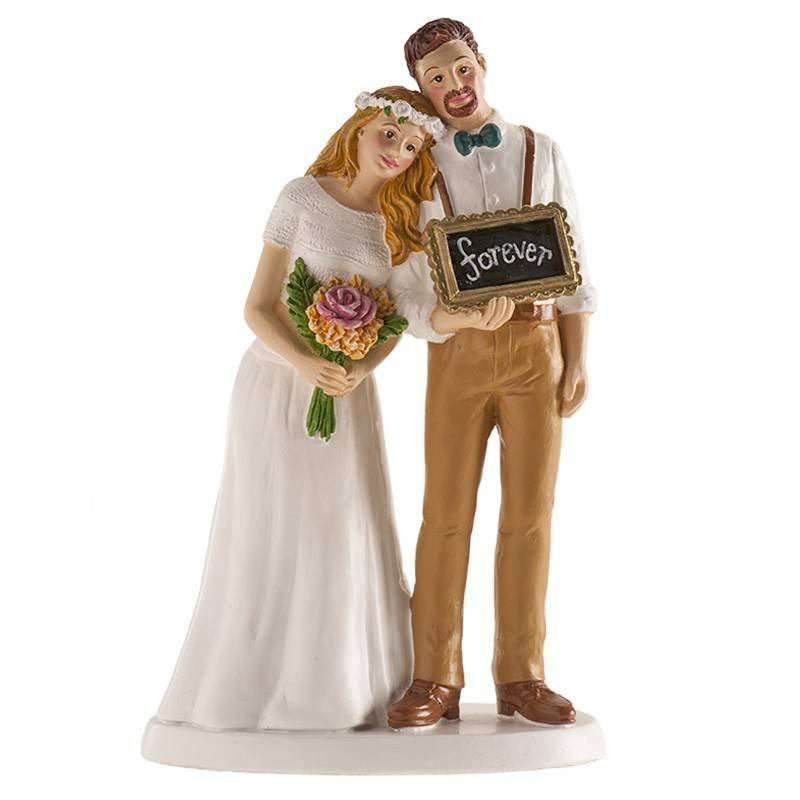 Svatební figurka na dort s nápisem navždy Dekora