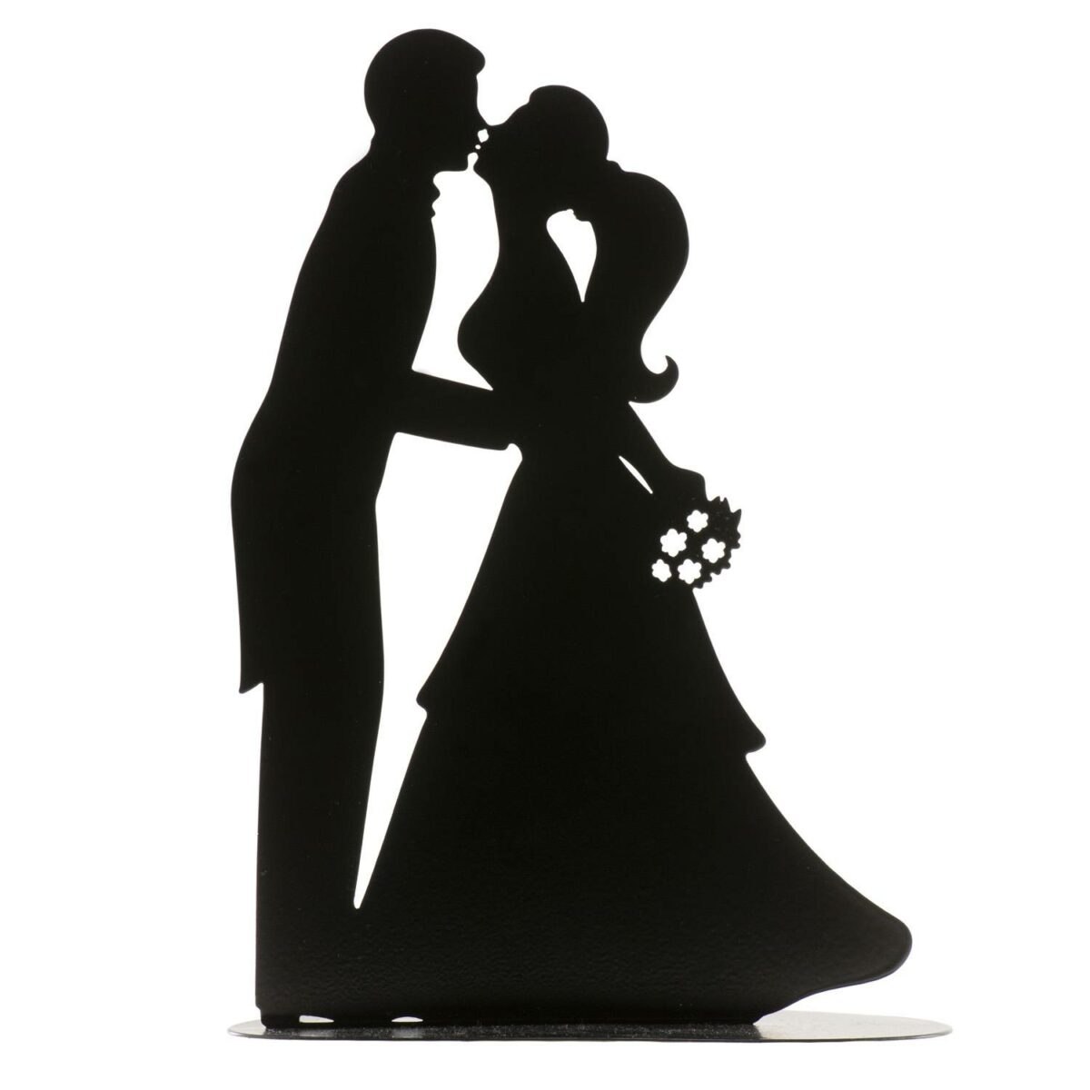 Plechová figurka na svatební dort černá Dekora