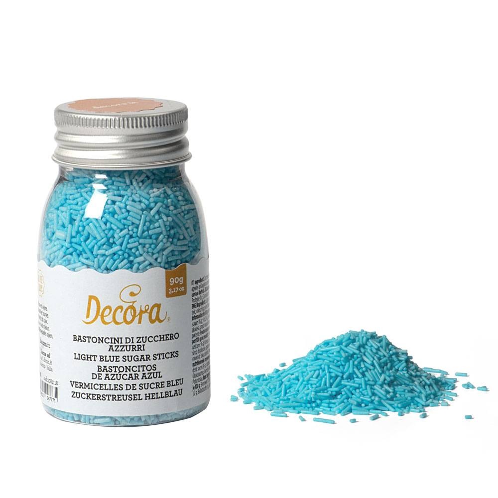 Cukrové zdobení tyčinky modré 90g Decora