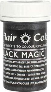 Gelová barva perleťová Sugarflair (25 g) Black Magic Sugarflair