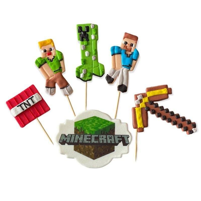 Cukrová figurka zápich do dortu Minecraft K Decor