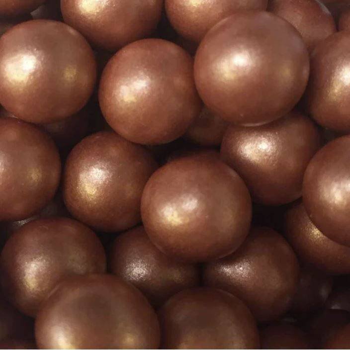 Cukrové zdobení chocoballs XL rose gold 70g Scrumptious