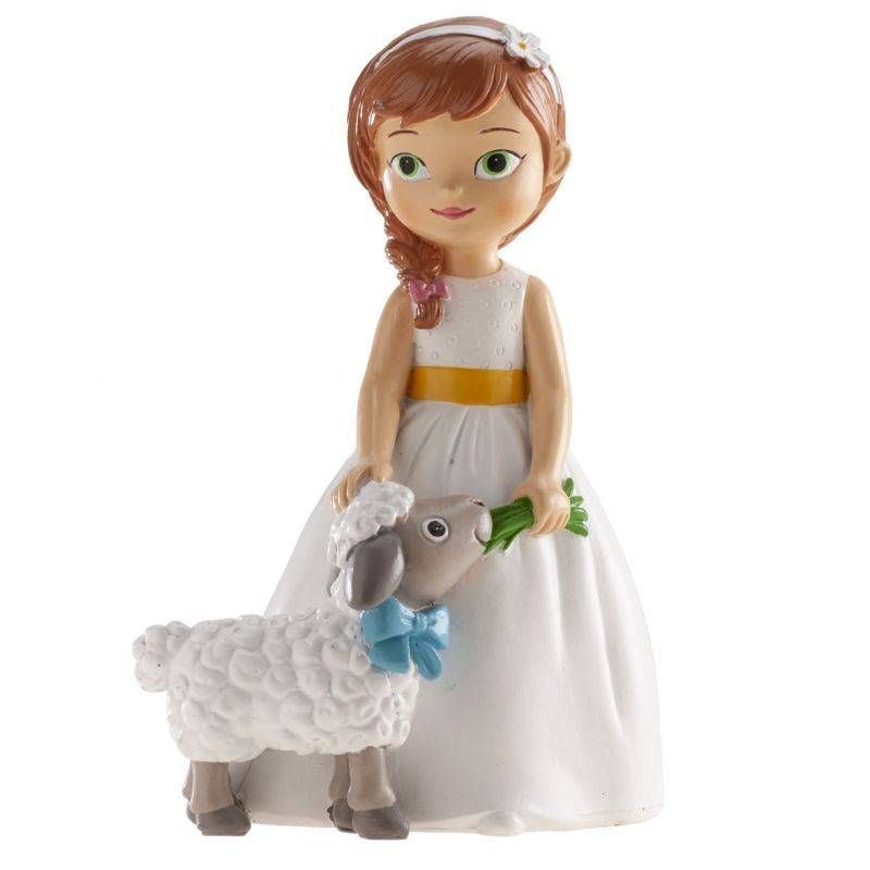 Figurka na dort holčička s ovečkou Dekora