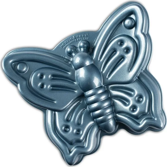 NW Forma na bábovku Motýl 9 cup modrá Nordic Ware