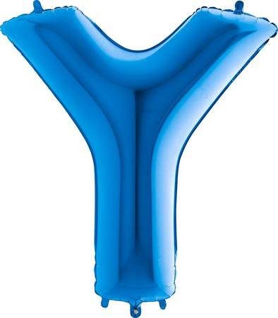Nafukovací balónek písmeno Y modré 102 cm Grabo
