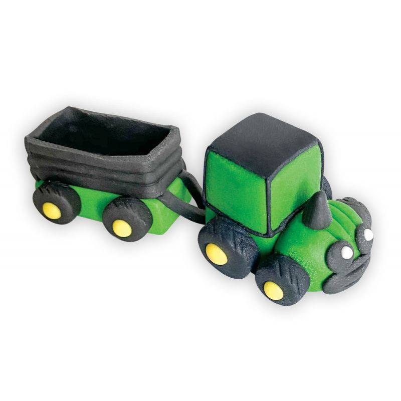 Cukrová figurka traktor s vozíkem Dekor Pol